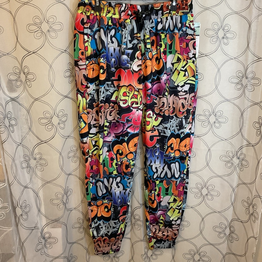 Fresh Prince of Bel Air‎ Joggers Mens Graffiti Print Drawstring Size X-Large